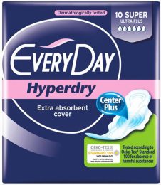 EVERYDAY ΣΕΡΒΙΕΤΕΣ HYPERDRY 10 ΤΕΜ ULTRA PLUS SUPER