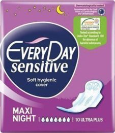 EVERYDAY ΣΕΡΒΙΕΤΕΣ SENSITIVE 10ΤΕΜ MAXI NIGHT