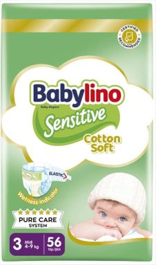 BABYLINO ΠΑΝΑ ΒΡΕΦΙΚΗ Νο3 (4-9KG) 56TEM SENSITIVE ECONOMY