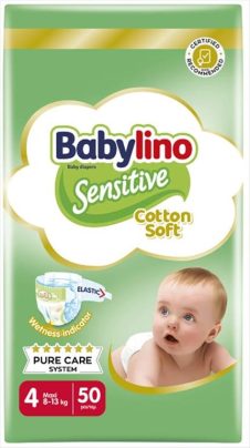 BABYLINO ΠΑΝΑ ΒΡΕΦΙΚΗ Νο4 (8-13KG) 50ΤΕΜ MAXI SENSITIVE