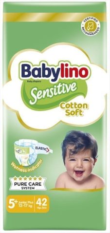 BABYLINO ΠΑΝΑ ΒΡΕΦΙΚΗ Νο5+ (12-17KG) 42TEM SENSITIVE COTTON SOFT