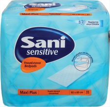 SANI ΥΠΟΣΕΝΤΟΝΟ 90X60 15T ΧΩΡΙΣ ΑΡΩΜΑ MAXI PLUS SENSITIVE