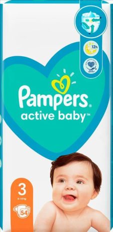 PAMPERS ACTIVE BABY No3 (6-10KG) / 54 ΤΕΜ