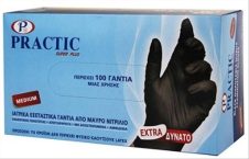 PRACTIC ΓΑΝΤΙΑ ΝΙΤΡΙΛΙΟΥ ΜΑΥΡΑ 100ΤΜΧ MEDIUM