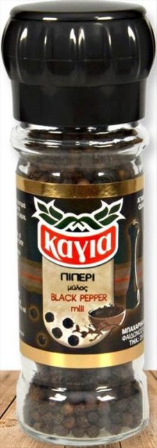 ΚΑΓΙΑ ΠΙΠΕΡΙ ΜΑΥΡΟ ΜΥΛΟΣ 45ΓΡ ΣΕ ΓΥΑΛΙΝΟ ΒΑΖΟ