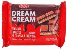 OSCAR DREAM CREAM ΣΟΚΟΛΑΤΑ ΓΑΛΑΚΤΟΣ 75ΓΡ ΜΕ ΠΡΑΛΙΝΑ ΚΑΙ ΓΚΟΦΡΕΤΑ