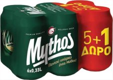 ΜΥΘΟΣ ΜΠΥΡΑ (5+1 ΔΩΡΟ)Χ4 330ΜL ΚΟΥΤΙ