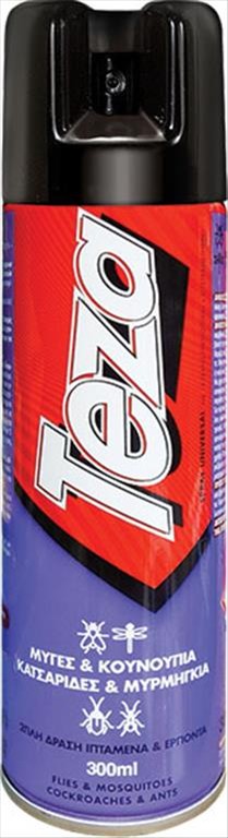 TEZA UNIVERSAL SPRAY 300ML ΜΥΓΕΣ, ΚΟΥΝΟΥΠΙΑ, ΚΑΤΣΑΡΙΔΕΣ, ΜΥΡΜΗΓΚΙΑ