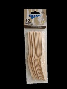 TEFACO ΞΥΛΙΝΟ ΜΑΧΑΙΡΙ 16CM 10ΤΜΧ