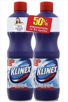 KLINEX ΧΛΩΡΙΝΗ ULTRA 2Χ1250ML(ΤΟ 2ο -50%) REGULAR ΜΠΛΕ
