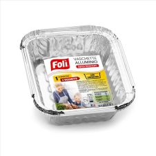 FOLI ΣΚΕΥΟΣ ΑΛΟΥΜΙΝΙΟΥ 490ML 1 ΜΕΡΙΔΑΣ 4ΤΜΧ (15X12,5CM) ΜΕ ΚΑΠΑΚΙ
