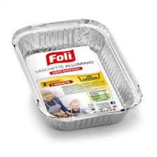 FOLI ΣΚΕΥΟΣ ΑΛΟΥΜΙΝΙΟΥ 800ML 2 ΜΕΡΙΔΩΝ 2ΤΜΧ (21X14CM) ΜΕ ΚΑΠΑΚΙ