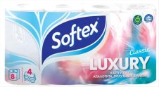 SOFTEX ΧΑΡΤΙ ΥΓΕΙΑΣ 8ΤΜΧ 4ΦΥΛΛΟ LUXURY (90ΓΡ)