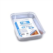 FOLI ΣΚΕΥΟΣ ΑΛΟΥΜΙΝΙΟΥ 2,45L 6 ΜΕΡΙΔΩΝ 2ΤΜΧ (31,4X21,3CM) ΜΕ ΚΑΠΑΚΙ