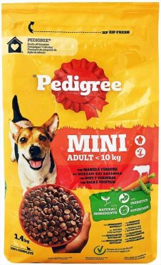 PEDIGREE ΚΡΟΚΕΤΑ ΣΚΥΛΟΥ 1,4KG ΜΙΝΙ ΜΟΣΧΑΡΙ & ΛΑΧΑΝΙΚΑ