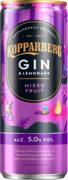 KOPPARBERG ΑΛΚΟΟΛΟΥΧΟ ΠΟΤΟ GIN & LEMONADE 250ML MIXED FRUIT