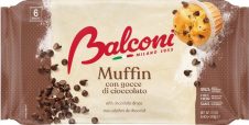 BALCONI MUFFIN 6TEM Χ 40ΓΡ ΜΕ ΚΟΜΜΑΤΙΑ ΣΟΚΟΛΑΤΑΣ