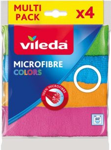 VILEDA ΠΕΤΣΕΤΑ MICROFIBRA ΓΕΝΙΚΗΣ ΧΡΗΣΗΣ MICROFIBRE COLOURS 4ΤΕΜ