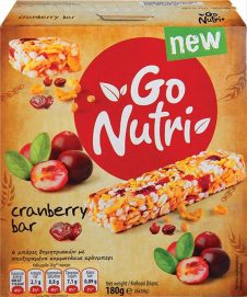 GO NUTRI ΜΠΑΡΕΣ ΔΗΜΗΤΡΙΑΚΩΝ 6Χ30ΓΡ ΚΡΑΝΜΠΕΡΙ