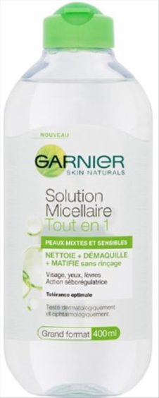 GARNIER SOLUTION MICELLAR WATER 400ML ALL IN ONE ΓΙΑ ΜΕΙΚΤΟ ΚΑΙ ΕΥΑΙΣΘΗΤΟ ΔΕΡΜΑ