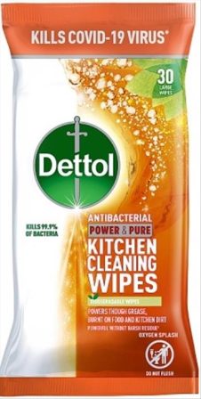 DETTOL ΑΝΤΙΒΑΚΤΗΡΙΔΙΑΚΑ ΠΑΝΑΚΙΑ ΚΑΘΑΡΙΣΜΟΥ 30TEM LARGE ΓΙΑ ΚΟΥΖΙΝΑ