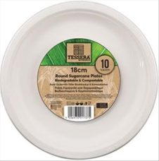 TESSERA BIO ΠΙΑΤΑ ΣΤΡΟΓΓΥΛΑ 18CM 10ΤΕΜ ΑΠΟ ΖΑΧΑΡΟΚΑΛΑΜΟ