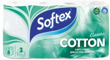 SOFTEX ΧΑΡΤΙ ΥΓΕΙΑΣ 8ΤΜΧ 3ΦΥΛΛΟ COTTON (78ΓΡ)