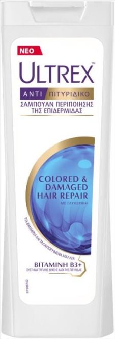 ULTREX  ΣΑΜΠΟΥΑΝ ΚΑΤΑ ΤΗΣ ΠΙΤΥΡΙΔΑΣ 360ML COLOR & DAMAGED REPAIR