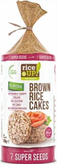 RICE UP ΡΥΖΟΓΚΟΦΡΕΤΑ ΟΛΙΚΗΣ 120ΓΡ 7 SUPER SEEDS