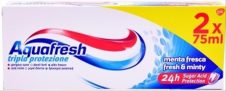 AQUAFRESH ΟΔΟΝΤΟΚΡΕΜΑ 2 X 75ML ΤΡΙΠΛΗ ΠΡΟΣΤΑΣΙΑ FRESH & MINTY ΕΛΛΗΝΙΚΟ