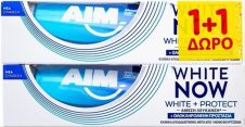 AIM ΟΔΟΝΤΟΚΡΕΜΑ 75ML WHITE NOW & PROTECT 1+1ΔΩΡΟ