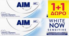 AIM ΟΔΟΝΤΟΚΡΕΜΑ 75ML WHITE NOW 1+1ΔΩΡΟ SENSITIVE