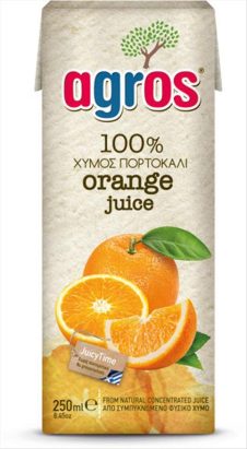 AGROS ΧΥΜΟΣ 250ML Φ.Χ ΠΟΡΤΟΚΑΛΙ