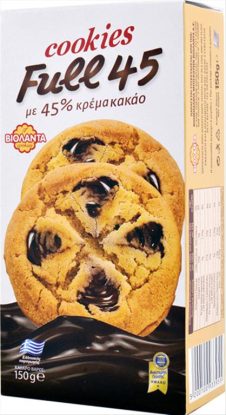 ΒΙΟΛΑΝΤΑ COOKIES FULL45 150ΓΡ 45% ΚΡΕΜΑ ΜΑΥΡΗΣ ΣΟΚΟΛΑΤΑΣ