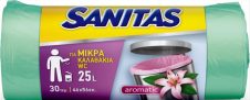 SANITAS ΣΑΚΟΥΛΕΣ ΑΠΟΡΡΙΜΑΤΩΝ WC 30ΤΕΜ 46X56 25L ΑΡΩΜΑΤΙΚΗ (ΜΙΞ ΧΡΩΜΑΤΑ)