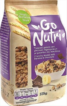 GO NUTRI ΤΡΑΓΑΝΟ ΜΟΥΣΛΙ 375ΓΡ ΜΠΑΝΑΝΑ/ΣΟΚΟΛΑΤΑ