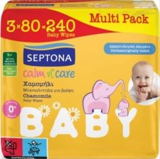 SEPTONA ΜΩΡΟΜΑΝΤΗΛΑ 3x80ΤΕΜ MULTIPACK CALM N CARE ΧΑΜΟΜΗΛΙ