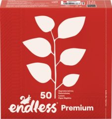 ENDLESS ΧΑΡΤΟΠΕΤΣΕΤΕΣ PREMIUM ΚΟΚΚΙΝΕΣ 50Φ 33Χ33