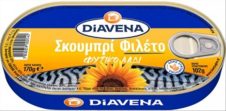 DIAVENA ΚΟΝΣΕΡΒΑ ΣΚΟΥΜΠΡΙ ΦΙΛΕΤΟ 180ΓΡ ΜΕ ΦΥΤΙΚΟ ΛΑΔΙ