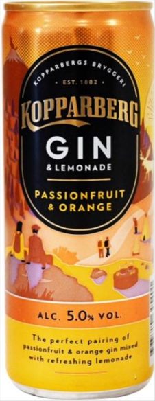 KOPPARBERG ΑΛΚΟΟΛΟΥΧΟ ΠΟΤΟ GIN & LEMONADE 250ML PASSIONFRUIT & ΠΟΡΤΟΚΑΛΙ