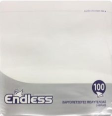 ENDLESS ΧΑΡΤΟΠΕΤΣΕΤΕΣ 100ΤΜΧ 33Χ33 ΠΟΛΥΤΕΛΕΙΑΣ ΛΕΥΚΗ  2Φ