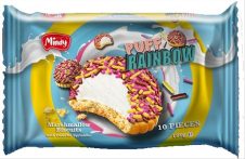 MINDY PUFF ΜΠΙΣΚΟΤΑ 120ΓΡ MARSHMALLOW RAINBOW