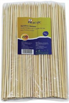 PRACTIC ΚΑΛΑΜΑΚΙΑ ΓΙΑ ΣΟΥΒΛΑΚΙΑ ΒΑΜΒΟΟ 0,4Χ24CM 200ΤΕΜ