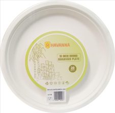 HAVANNA ΠΙΑΤΑ ΣΤΡΟΓΓΥΛΑ 26CM 20ΤΕΜ ΑΠΟ ΖΑΧΑΡΟΚΑΛΑΜΟ