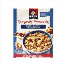 QUAKER ΔΗΜΗΤΡΙΑΚΑ ΤΡΑΓΑΝΕΣ ΜΠΟΥΚΙΕΣ 450ΓΡ ΞΗΡΟΙ ΚΑΡΠΟΙ