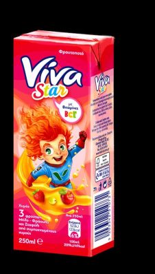 VIVA STAR 250ML ΦΡΟΥΤΟΠΟΤΟ ΜΗΛΟ ΣΤΑΦΥΛΙ ΦΡΑΟΥΛΑ (GIRL)