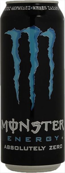 MONSTER ENERGY 500ML ABSOLUTELY ZERO ΜΠΛΕ